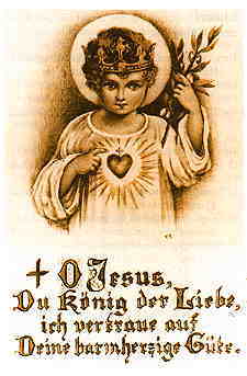 "König der Liebe" Bild nach der Schauung von Mutter Oberin Marie Yvonne (Kloster der Augustiner zu Malestroit/Frankreich) +1956
